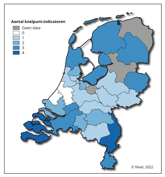 Aantal knelpunten functie huisarts per regio