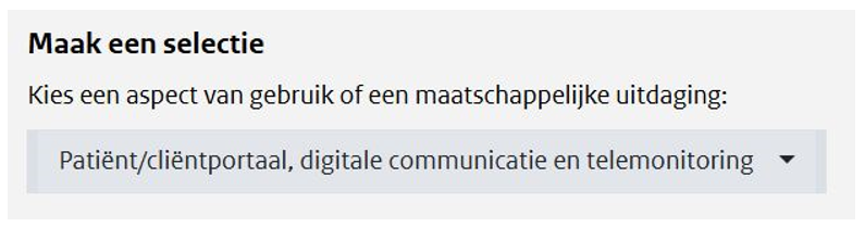 Blik op het Dashboard van de Monitor Digitale Zorg