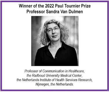 Paul Tournier prijs 2022 voor prof. dr. Sandra van Dulmen 